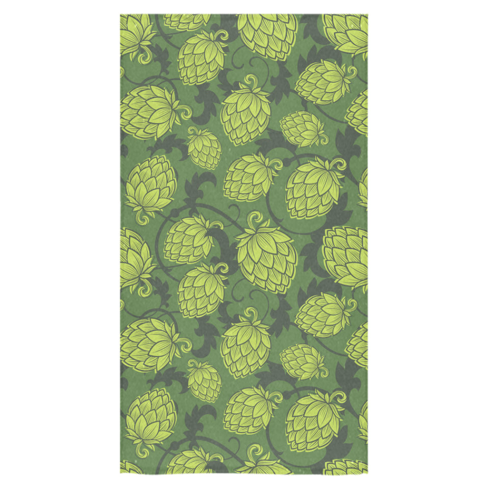 Hop pattern Hop cone background Bath Towel