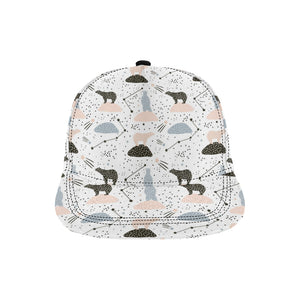 Polar bears star poka dot pattern All Over Print Snapback Cap