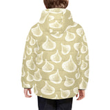 Garlic design pattern Kids' Boys' Girls' Padded Hooded Jacket