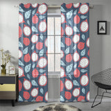 dragon fruits dark blue background Gauze Curtain