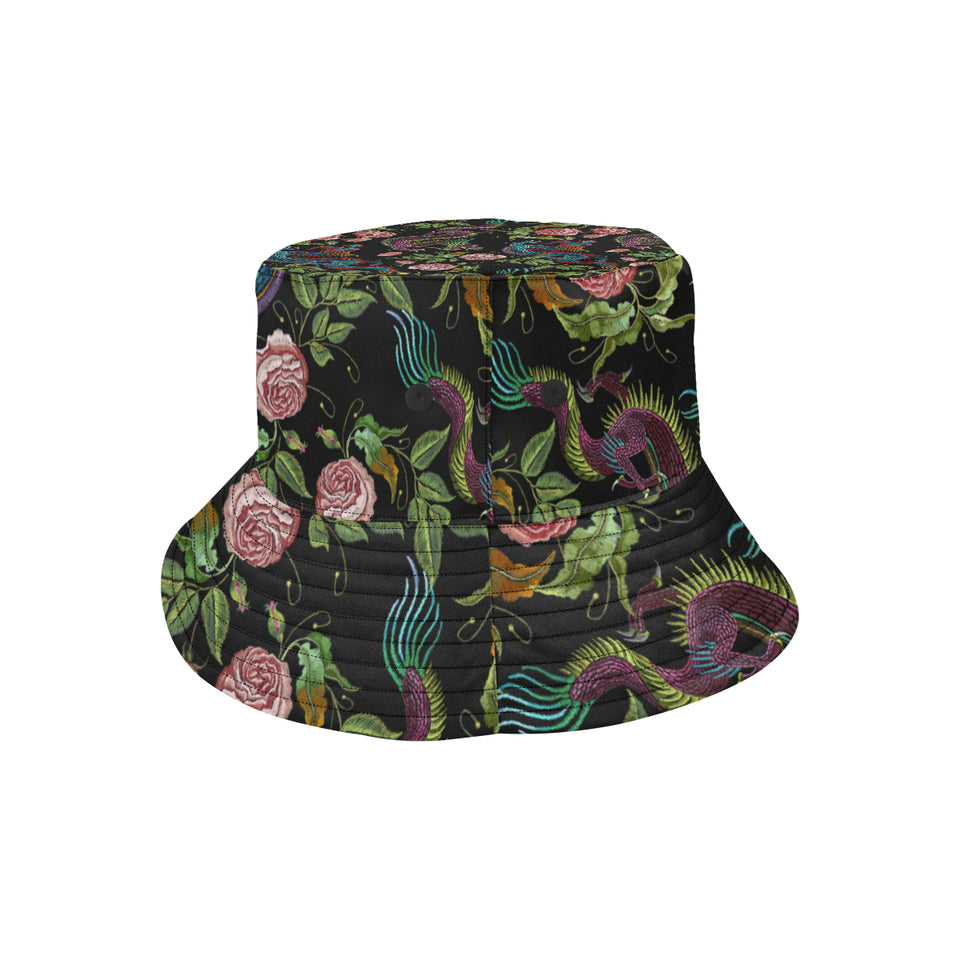 Dragons flower pattern Unisex Bucket Hat