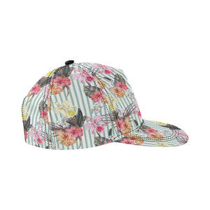 Colorful orchid flower pattern All Over Print Snapback Cap