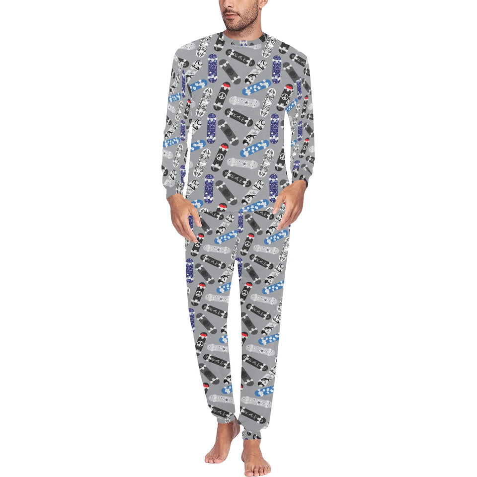 Skate Board Pattern Print Design 03 Men's All Over Print Pajama