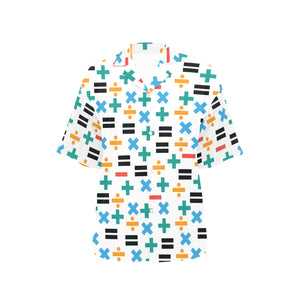 Math Pattern Print Design 05 Women's All Over Print Hawaiian Shirt