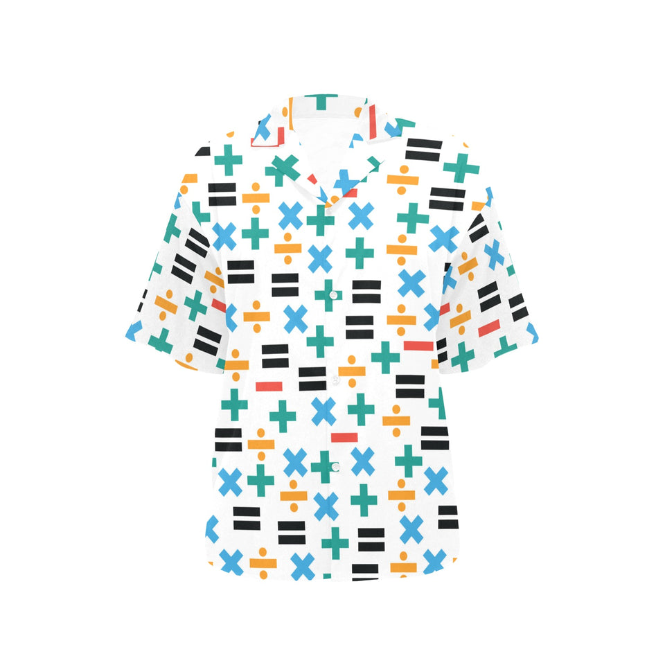 Math Pattern Print Design 05 Women's All Over Print Hawaiian Shirt