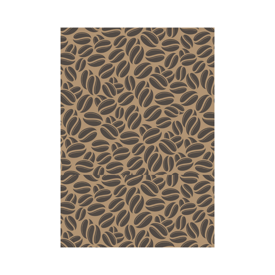 Coffee bean on brown background House Flag Garden Flag