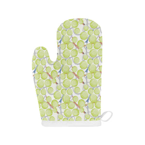 Tennis Pattern Print Design 01 Heat Resistant Oven Mitts
