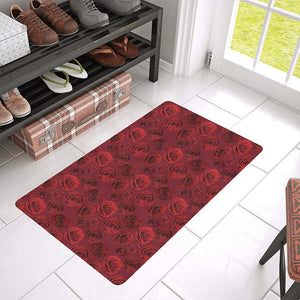 Rose Pattern Print Design 03 Doormat