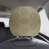 arabic star gold pattern Car Headrest Cover
