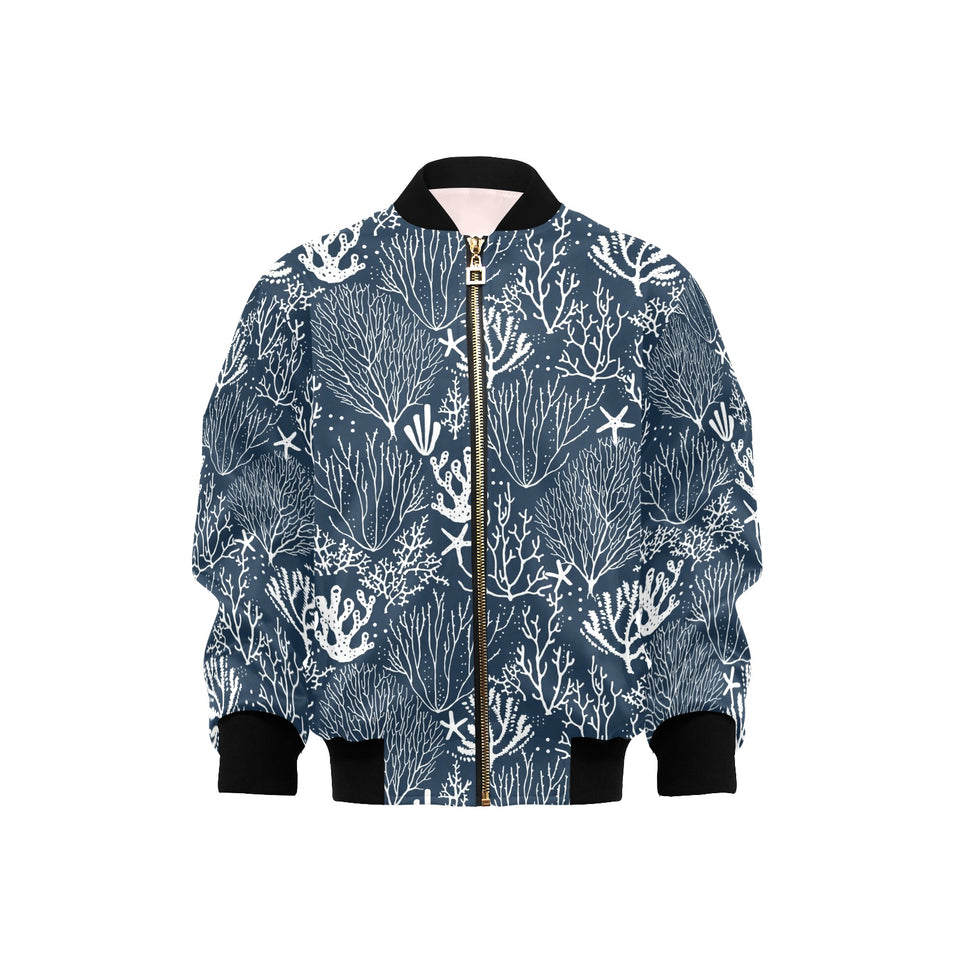 Coral Reef Pattern Print Design 05 Kids' Boys' Girls' Bomber Jacket