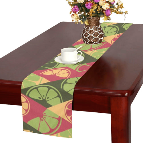 Cool Geometric lime pattern Table Runner