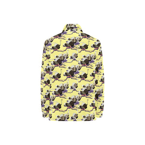 Ostrich Pattern Print Design 04 Women's Long Sleeve Polo Shirt