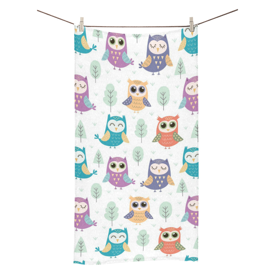 Cute owl pattern Bath Towel