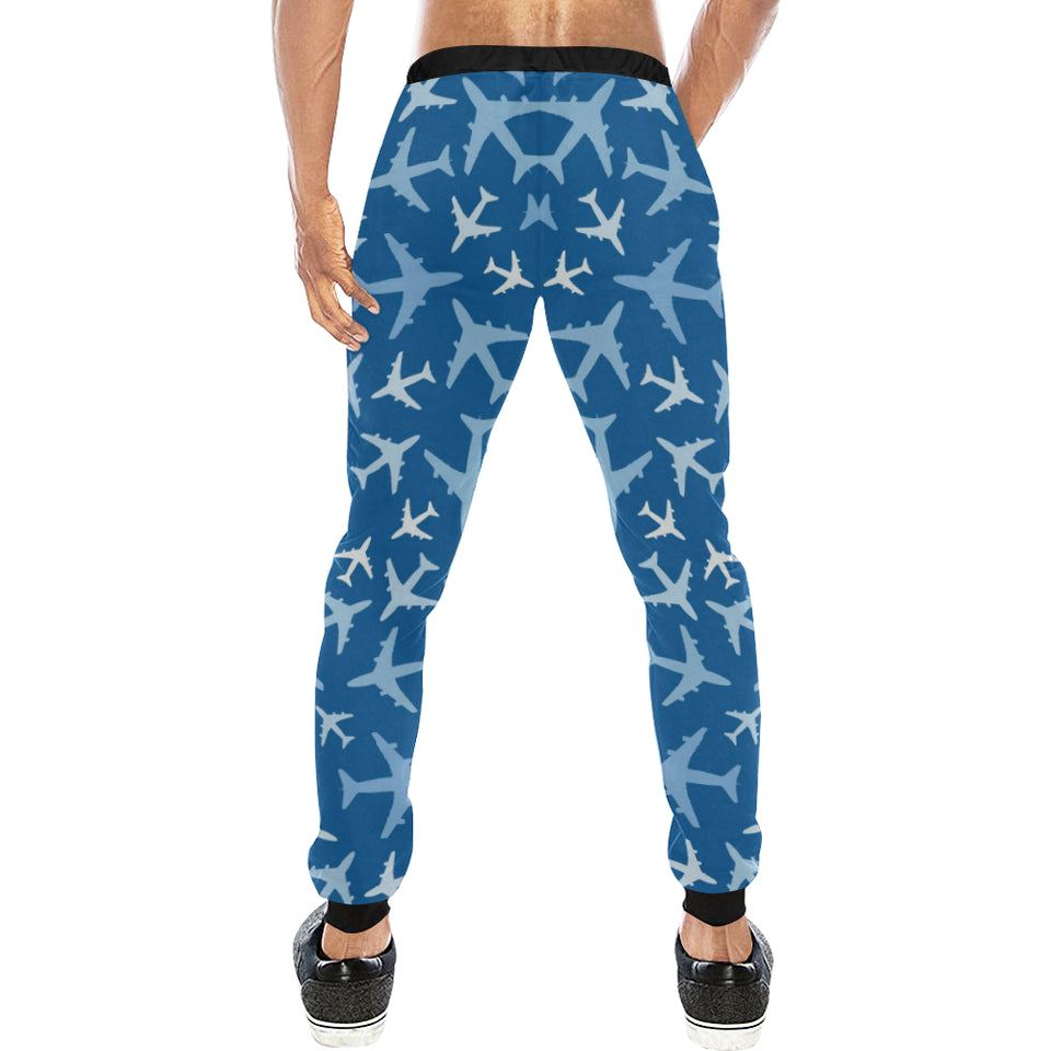 Airplane pattern in the sky Unisex Casual Sweatpants