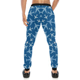 Airplane pattern in the sky Unisex Casual Sweatpants