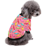 Colorful wrapped candy pattern All Over Print Pet Dog Round Neck Fuzzy Shirt