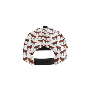 Horses running pattern background All Over Print Snapback Cap