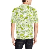 Cute frog dragonfly pattern Men's All Over Print Polo Shirt