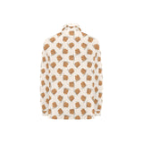 Pancake Pattern Print Design 01 Women's Long Sleeve Polo Shirt