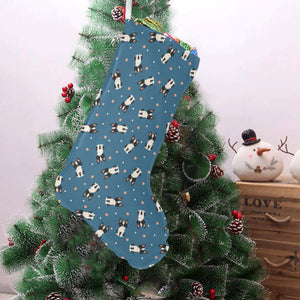 Cute boston terrier dog spattern Christmas Stocking
