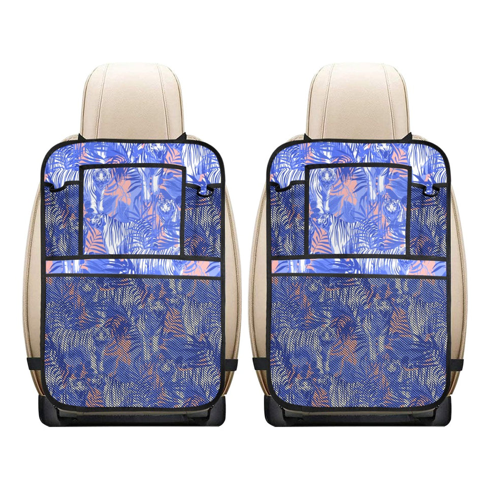 white bengal tigers pattern Car Seat Back Organizer