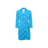 Darts Pattern Print Design 05 Men's Long Sleeve Belted Night Robe