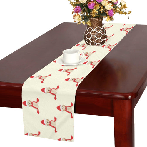 Golden Retriever Pattern Print Design 01 Table Runner