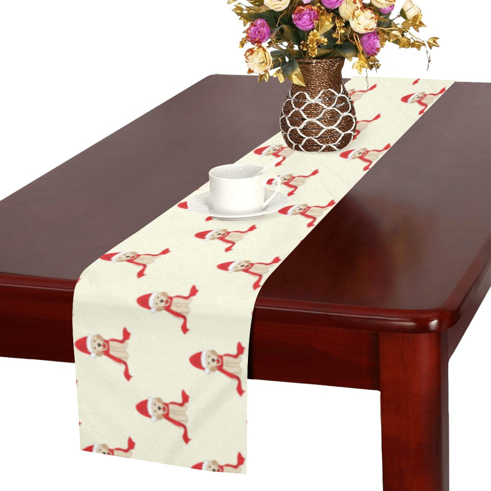 Golden Retriever Pattern Print Design 01 Table Runner