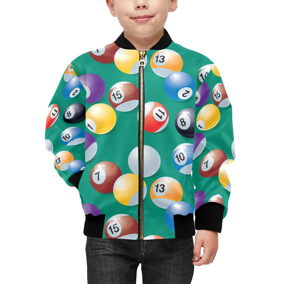 Billiard Ball Pattern Print Design 01 Kids' Boys' Girls' Bomber Jacket