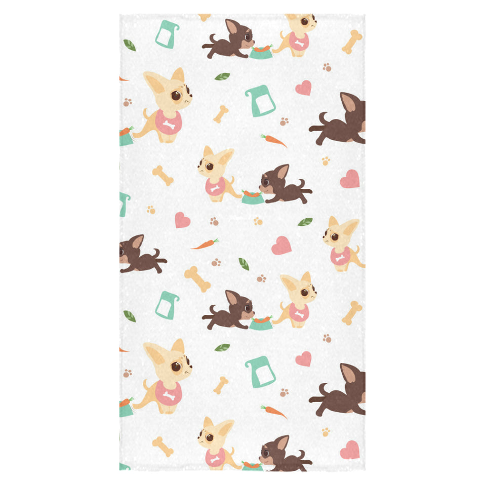 Cute Chihuahua puppie pattern Bath Towel