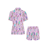 Cute ice cream cone animal pattern Women's V-Neck Short Pajama Set