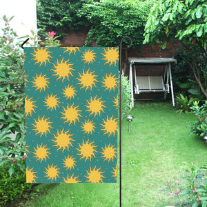 Sun green background House Flag Garden Flag