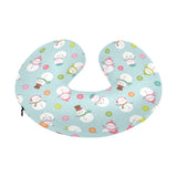 Cute snowman snowflake pattern U-Shaped Travel Neck Pillow