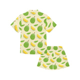 Durian pattern Kids' Boys' Girls' V-Neck Short Pajama Set