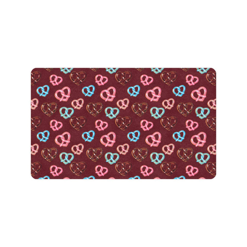 Pretzels Pattern Print Design 05 Doormat