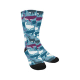 Whale design pattern Crew Socks