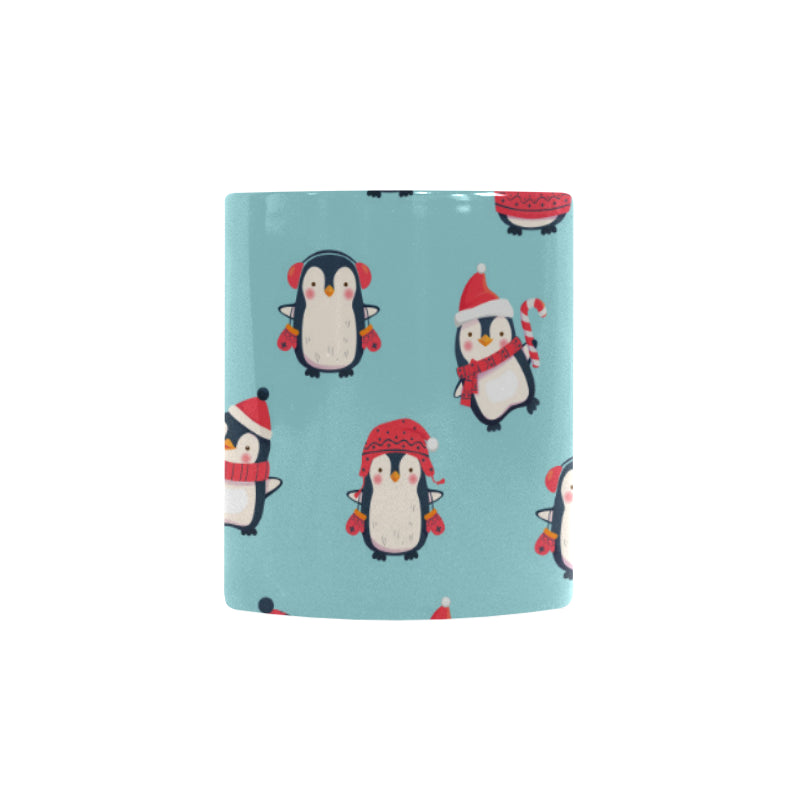 Cute penguin christmas  design pattern Morphing Mug Heat Changing Mug