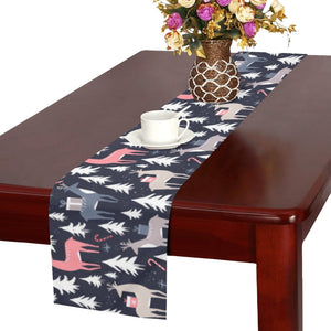 Deers Winter Christmas pattern Table Runner