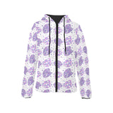 Hedgehog Pattern Print Design 05 Women's Padded Hooded Jacket