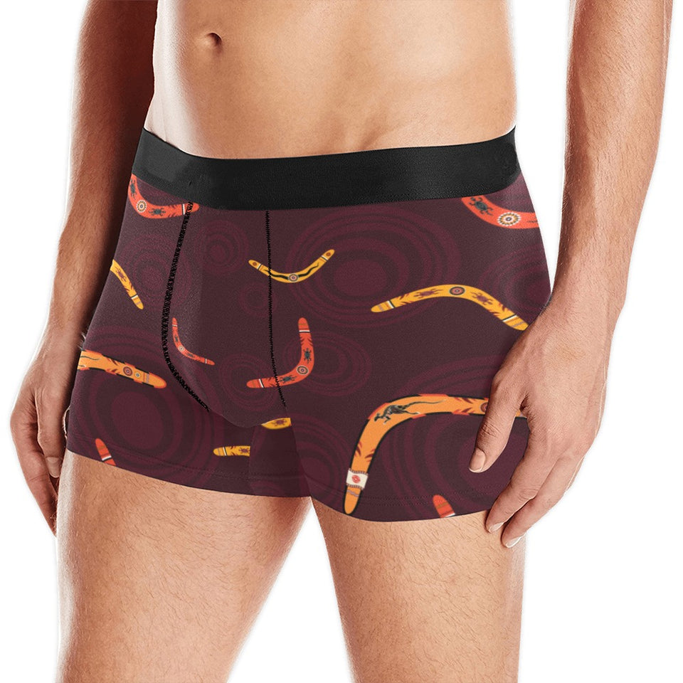 Boomerang Australian aboriginal ornament circle bl Men's All Over Print Boxer Briefs Men's Underwear
