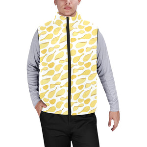 Potato Chips Pattern Print Design 02 Men's Padded Vest