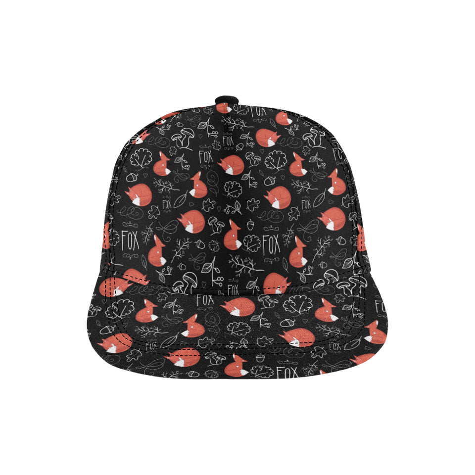 fox sleeping fox pattern All Over Print Snapback Cap