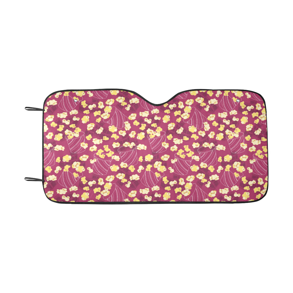 Popcorn Pattern Print Design 02 Car Sun Shade