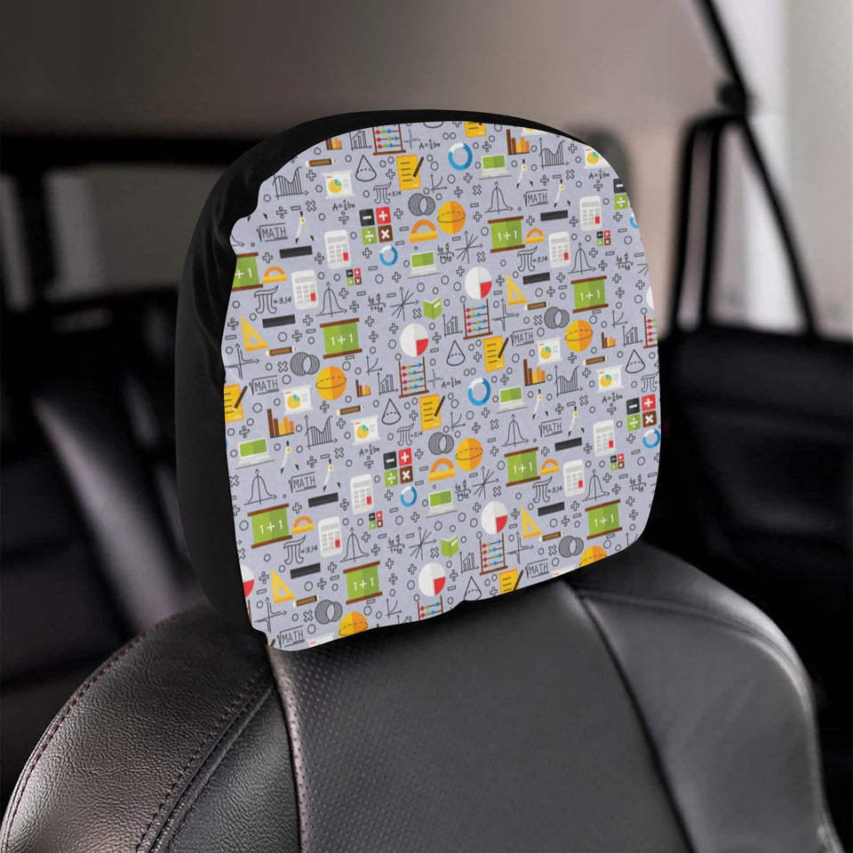 Math Pattern Print Design 04 Car Headrest Cover