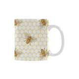 Bee honeycomb seamless design pattern Classical White Mug (Fulfilled In US)