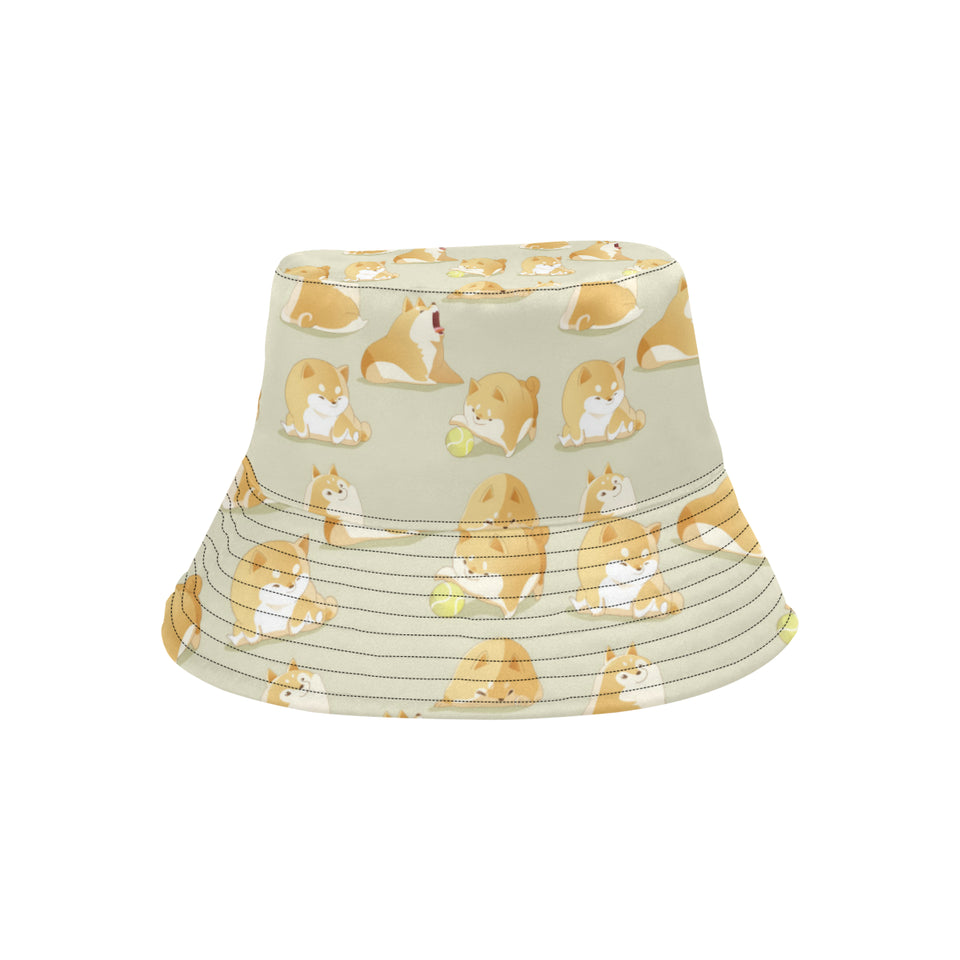 Cute fat shiba inu dog pattern Unisex Bucket Hat
