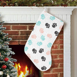 Dog Paws Pattern Print Design 04 Christmas Stocking