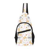 Corgi Dog Pattern All Over Print Chest Bag