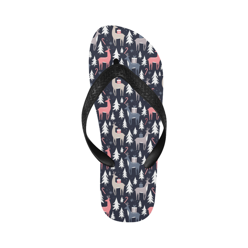 Deers Winter Christmas pattern Unisex Flip Flops
