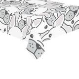Cute french bulldog head pattern Tablecloth